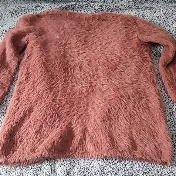 🐰 Free People Fuzzy Open Front Cardigan - Pink - Picture 6 of 15